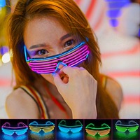 Nouvelles lunettes LED tendance, créatives, futuristes, cyberpunk, lumineuses, lunettes LED de fête, lunettes LED brillantes