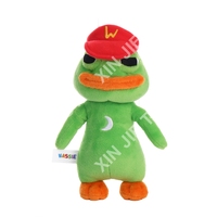 Jouets en peluche grenouille au design populaire, personnalisables avec logo, jouets en peluche grenouille de dessin animé, jouets en peluche grenouille de couleur verte, jouets en peluche souples grenouille