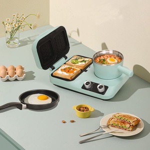 Bộ Đồ Ăn Sáng 5 Trong 1 Đa Năng Mới Máy Làm Bánh Mỳ Với Nồi Nướng Bánh Mì Chảo Rán - Product Image 3