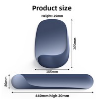 Tapis de souris avec protection du poignet, support ergonomique en silicone pour le poignet, tapis de souris avec support pour le poignet pour ordinateur