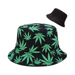 Outdoor Sunny Protection Print Pattern Bucket Hats Caps for Women Men