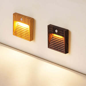 Lampe murale rechargeable à détecteur de mouvement PIR, veilleuse LED magnétique, éclairage de marche et de plaque de porte pour escalier, couloir, chambre - Product Image 5