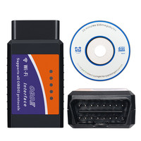 ¡¡¡Precio más bajo!!! Elm327 Wifi OBD2 2.1V 1.5 ELM327 OBDII WIFI Software OBD 2 Lector de Códigos Herramienta de Escaneo OBD2 Elm 327 Wifi
