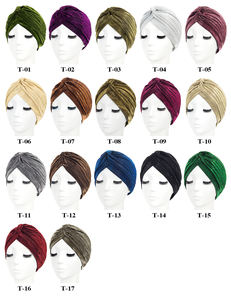 หมวกผ้าโพกหัวมีจีบผู้หญิง,17สีแวววาวหมวกคีโมผ้าโพกศีรษะผ้าคลุมศีรษะ - Product Image 6