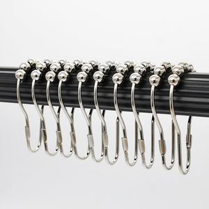 Anneaux de rideau de douche décoratifs en gros à 5 rouleaux avec crochets pour salle de bain - Product Image 5