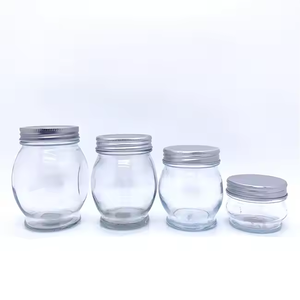 Gran oferta de contenedores de almacenamiento de alimentos de cocina, frascos de vidrio de 150ml300ml450ml con tapón de rosca de Metal para encurtidos, gelatina de miel - Product Image 5