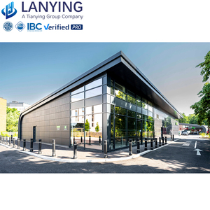 Aisc ASTM đúc sẵn kho lớn <span class=keywords><strong>prefab</strong></span> kho cho hội thảo sang trọng Kết Cấu Thép showroom xây dựng - Product Image 3