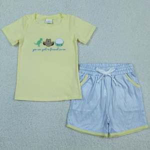 Ensemble de vêtements décontractés d'été pour bébé avec broderie assortie pour frères et sœurs, style « Tu as un ami en moi » - Product Image 2