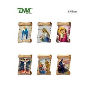 Vente en gros de décoration d'intérieur bon marché Scoll Aimant de réfrigérateur en céramique Impression personnalisée Autocollants de carreaux de sublimation souvenir avec magnétique doux - Product Image 1
