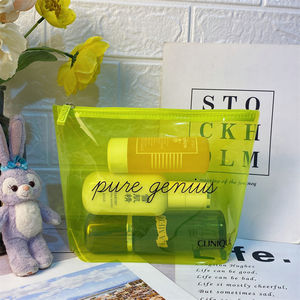 Transparent PVC Waterproof Cute Candy Color 8Inch Cosmetic <b>Bag</b> High End Durable <b>Makeup</b> <b>Bag</b> - Product Image 2