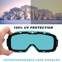 Masque de ski CE à lentilles sphériques magnétiques polarisées, lunettes de snowboard anti-buée, équipement de sécurité pour sports de neige OEM, logo personnalisé