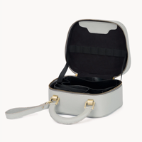 Trousse de Maquillage de Voyage Luxe en PU, Portable, avec Fermeture Éclair, Boîte Rigide et Poignée Supérieure