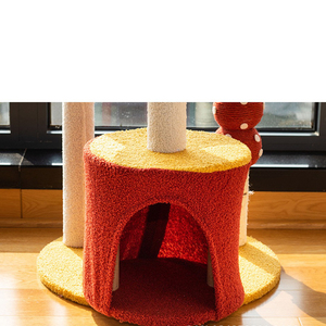 Grand arbre à chat intégré avec griffoir, plateforme de saut, corde en sisal et cabine spatiale, pour chat importé - Product Image 2