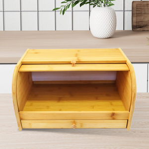 Caja de Almacenamiento de Pan de Bambú con Cajón, Organizador de Cocina Multifuncional para Repostería y Uso en el Escritorio - Product Image 3