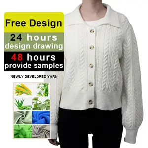 Fiore Largo bianco Popcorn lusso pile di agnello Sueter De Mujer Lady Kimono Cardigan aperto per ragazza