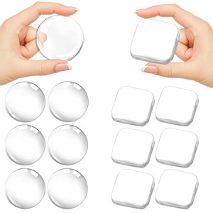 Furniture Felt <b>Pad</b> Silicone Round Square Self Adhesive Anti <b>Scratch</b> Shock Absorption Reusable For Door Wall Protection - Product Image 1