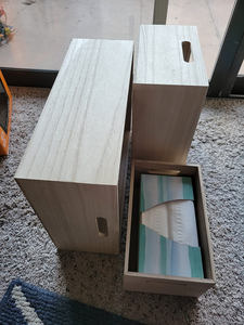 Caisses en bois, bacs en bois pour l'organisation de garde-manger, rangement de placards, arts et artisanat, organisateurs de meubles, conteneurs pour l'organisation - Product Image 3