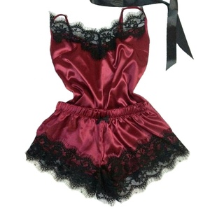 Commercio all'ingrosso di Estate Delle Signore Indumenti Da Letto Sexy Breve Set <span class=keywords><strong>Pigiama</strong></span> di Seta di <span class=keywords><strong>Grandi</strong></span> Dimensioni Pigiami <span class=keywords><strong>Donna</strong></span> - Product Image 2