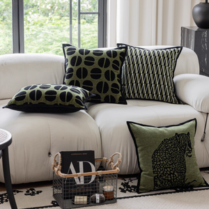 Coussins décoratifs verts de style campagnard français, coussins de luxe modernes du milieu du siècle, géométriques <span class=keywords><strong>pour</strong></span> le salon, la décoration de la maison et du <span class=keywords><strong>canapé</strong></span> - Product Image 2