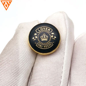 Fashionable logo Engraved Sewing Design Custom Coat <strong>Metal</strong> Gold Shank <strong>Button</strong> - Product Image 5