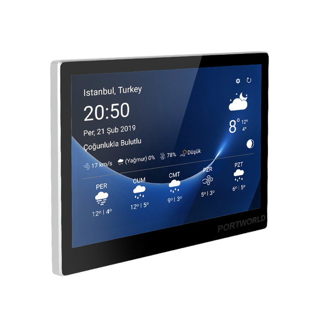 Inwall Aluminum Switch Panel Touch Screen Industrial Pc Embedded Tablet Pc 10.1 Inch with POE Smart Home Dashboard