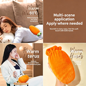 Soluciones de Silicona a Medida, Bolsa de <span class=keywords><strong>Agua</strong></span> Caliente con Diseño de Zanahoria y Naranja, Apta <span class=keywords><strong>para</strong></span> <span class=keywords><strong>Microondas</strong></span>, Portátil, Botella de <span class=keywords><strong>Agua</strong></span> Caliente de 1100 ml, Regalo de Invierno - Product Image 4