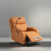 Fauteuil inclinable moderne en cuir PU, fauteuil de détente manuel pour salon
