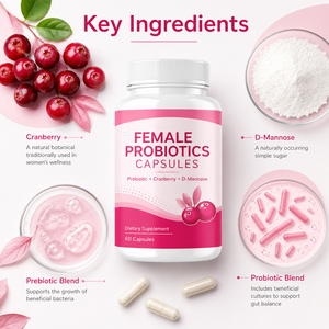 Capsules de probiotiques pour femmes, complément de santé pour adultes, améliore l'immunité, favorise la digestion, certifié GMP, 60 unités, durée de conservation de 24 mois - Product Image 3