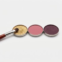 Boîtes de maquillage personnalisées en fer magnétique, cercle de 38 mm, vide, en acier inoxydable, pour cosmétiques