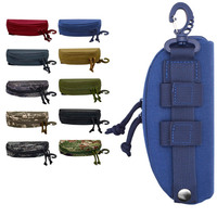 Étui à lunettes tactique Molle à coque rigide, 11 couleurs, pochette de protection pour lunettes de soleil en tissu Oxford, accessoires de sport de plein air