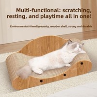 Katzenkratzbaum ohne Beschichtungen, verschleißfest, mit integriertem Katzennest, Haustier-Sofa-Chaiselongue, verdicktes Katzenkrallen-Schleifzubehör