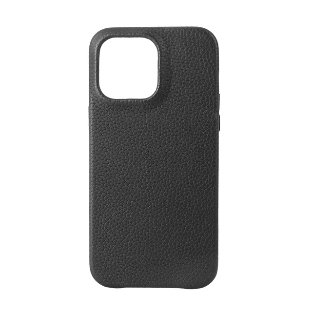 Black Grained Leather Phone Case for iPhone Shockproof Protective Cover Luxury Slim Phone Shell