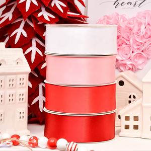 شريط من الساتان الناعم ذو الوجه المزدوج الواحد بعرض 3 ألوان صلبة مختلطة من Yama - Product Image 4