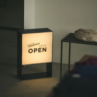 Insegna Luminosa LED Impermeabile per Esterni, Cubo Acrilico Decorativo Retroilluminato Personalizzato, Pannello Pubblicitario Commerciale