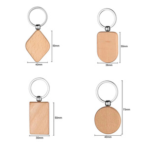 Wholesale Various Exquisite Creative <strong>Key</strong> <strong>Ring</strong> Tag Wood Reversible with <strong>Ring</strong> Firmly Assembled <strong>Key</strong> <strong>Chain</strong> - Product Image 2