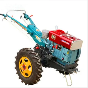Mini arazi yetiştirme makinesi 7Hp çiftlik Mini dizel Motocultor güç yeke iki tekerlekli Mini yürüyüş el traktör fiyatları