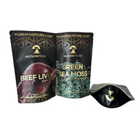 Emballage de pochette refermable anti-odeurs avec impression personnalisée feuille d'or aluminium 45 pièces capsules 500g mylar sac sacs en plastique