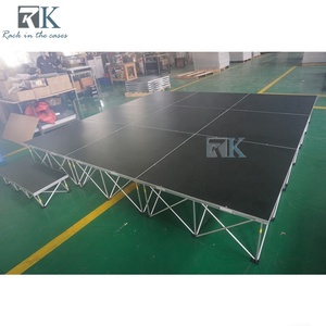 Étape de haute qualité de chargement lourd avec la plate-forme noire et le tuyau en aluminium pour des événements - Product Image 5