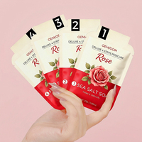 Deluxe 4-Stufen Rosen-Duft Pediküre-Set Eleganter Blumenduft Entspannende Fußpflege-Behandlung für Nagel-Spa Salonbedarf