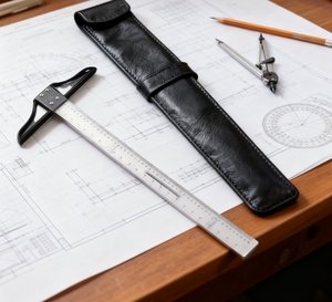 Smudge-Proof t-vuông Cai Trị 80cm rõ ràng nhựa với dấu hiệu vĩnh viễn cho lâu dài nghệ thuật sử dụng công cụ - Product Image 4