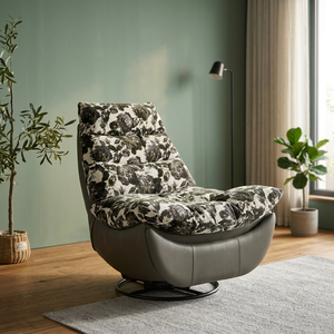 Sillón Reclinable Moderno con Respaldo Sólido, Reclinación Manual, Mueble de Sala de Estar, Diseño Contemporáneo, Silla de Descanso - Product Image 2