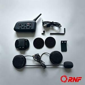 Casco de Motocicleta Impermeable Premium con Reducción de Ruido, Auriculares Intercomunicadores V6 Plus para 2 Motociclistas, Comunicación Full Dúplex de 800 m - Product Image 3