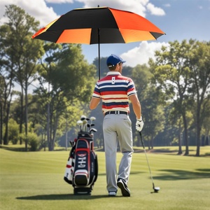 Oversized Golf <b>Umbrella</b> Black Orange 72 Inch Huge UV Protection Vent Design Lightweight Portable Stick <b>Umbrellas</b> for Family - Product Image 1