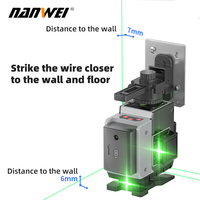 Nanwei niveau de lumière verte collant mur et sol haute précision lumière forte ligne mince infrarouge 12 lignes 16 lignes laser