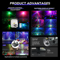 Prix d'usine, boule disco rotative LED couleur, laser rouge vert, lumière laser 100V 240V 15W, lumière de scène pour fête, DJ, disco, KTV, bar
