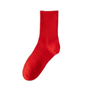 Red Cotton Ankle <b>Socks</b> For Couples Wedding Casual Wear Breathable <b>Moisture</b> Wicking Solid Color Short <b>Socks</b> Youth Size - Product Image 5