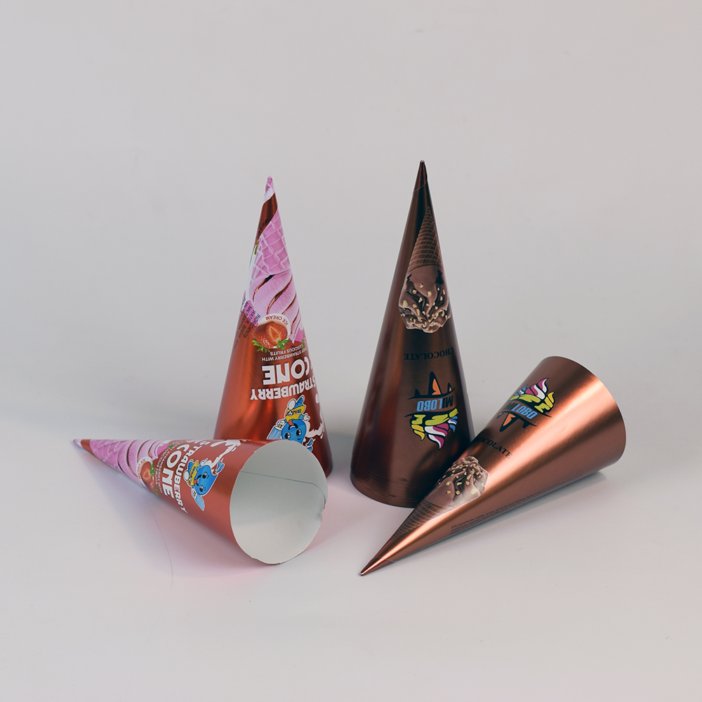 150ml 120ml 100ml Leak-Proof Moisture-Proof Attractive Eco-Friendly Biodegradable Food Grade Gelato Ice Cream Paper Cone Sleeve