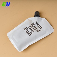 Recharge recyclable PCR écologique imprimée personnalisée pochette debout en papier kraft sacs en papier kraft liquide pochette à bec