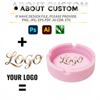 Cendrier en silicone circulaire et carré, résistant aux hautes températures, personnalisable avec logo, neuf couleurs, design créatif et original, pour articles ménagers