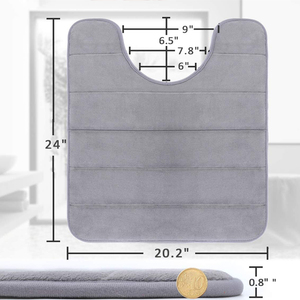 Alfombrilla de baño antideslizante de espuma viscoelástica con impresión personalizada, alfombrilla absorbente de secado rápido para puerta de baño - Product Image 3